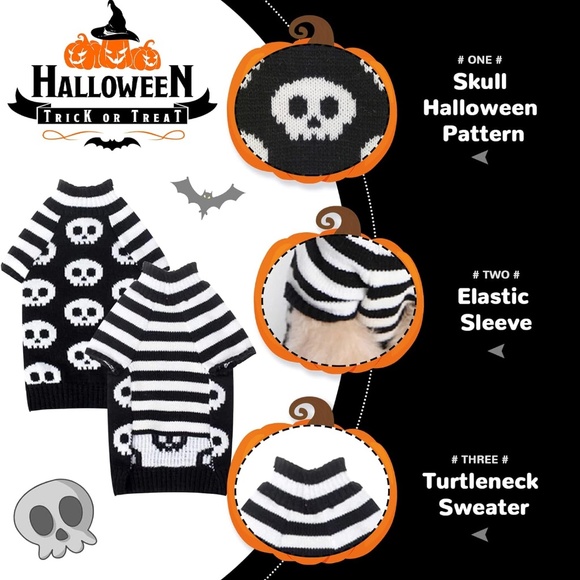 ❌Halloween Skull Dog Sweater - Picture 4 of 9